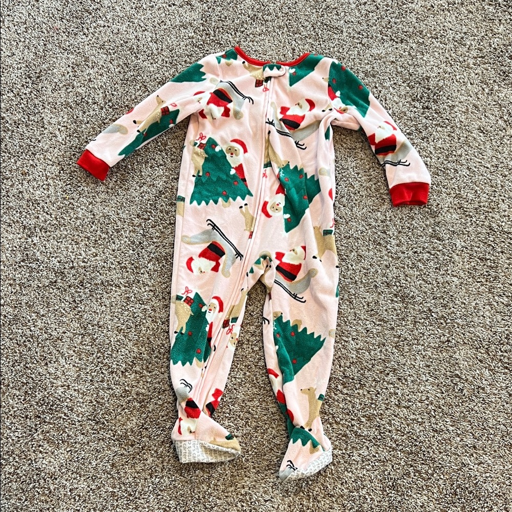 Carter's Holiday Tree and Santa Footie Pajama
